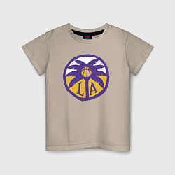 Футболка хлопковая детская Lakers California, цвет: миндальный