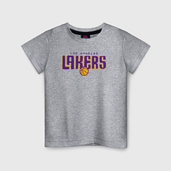 Футболка хлопковая детская Team Lakers, цвет: меланж