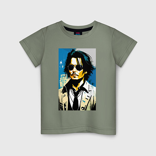 Детская футболка Johnny Depp -celebrity / Авокадо – фото 1