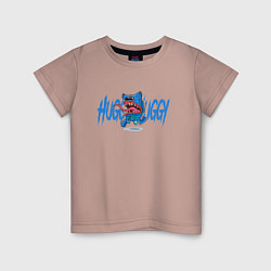 Футболка хлопковая детская Huggy Wuggy imposter, цвет: пыльно-розовый