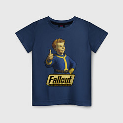 Футболка хлопковая детская Real vault boy, цвет: тёмно-синий