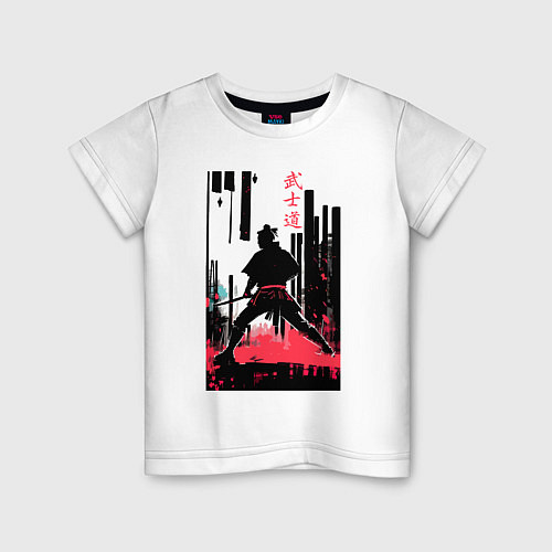 Детская футболка Бусидо - кодекс самурая - путь война / Белый – фото 1