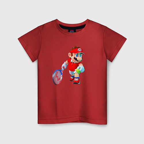 Детская футболка Марио играет / Красный – фото 1