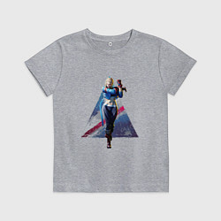 Футболка хлопковая детская Street Fighter 6 Cammy, цвет: меланж