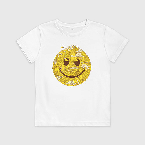 Детская футболка Медовая улыбка / Белый – фото 1