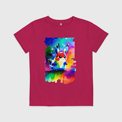 Детская футболка Акварельный Пикачу - поп-арт