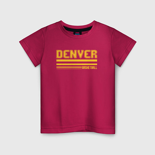 Детская футболка Basketball Denver / Маджента – фото 1