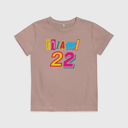Футболка хлопковая детская Джимми Батлер 22, цвет: пыльно-розовый