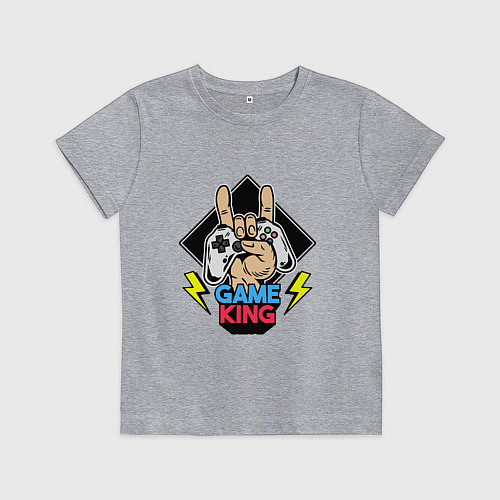 Детская футболка Король игры / Меланж – фото 1