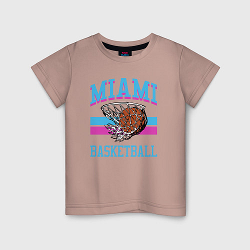 Детская футболка Basket Miami / Пыльно-розовый – фото 1