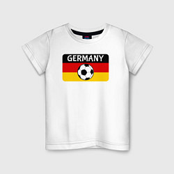 Футболка хлопковая детская Football Germany, цвет: белый
