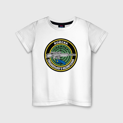 Детская футболка Снайпер ВДВ / Белый – фото 1