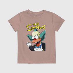 Футболка хлопковая детская Krusty the clown, цвет: пыльно-розовый