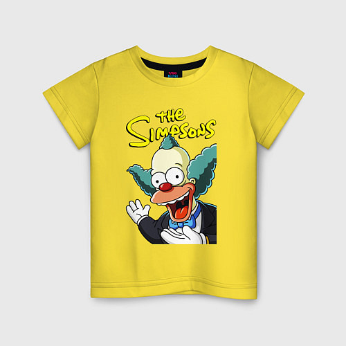 Детская футболка Krusty the clown / Желтый – фото 1