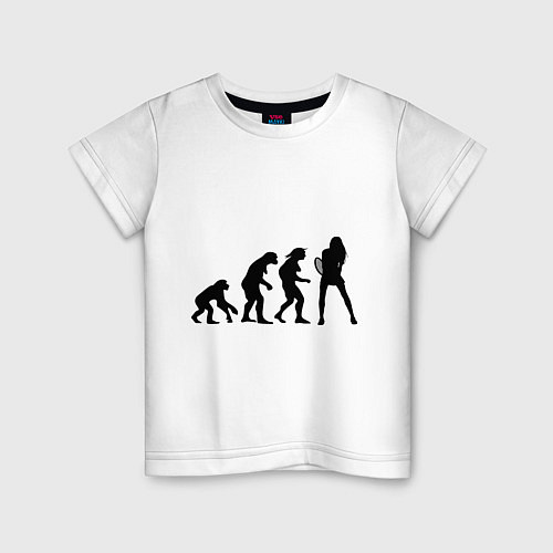 Детская футболка Tennis evolution / Белый – фото 1
