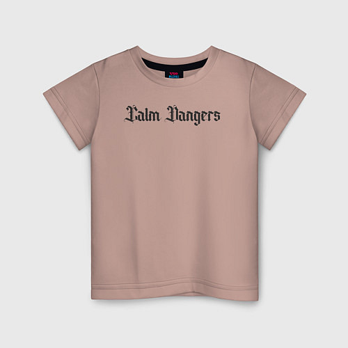 Детская футболка Calm dangers black 2 side / Пыльно-розовый – фото 1