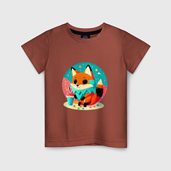 Детская футболка Летняя лиса с мороженым