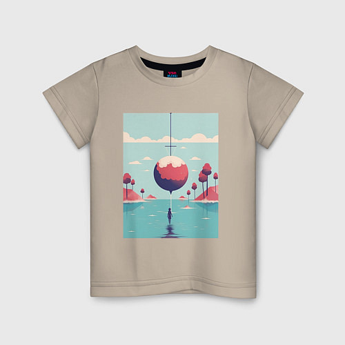 Детская футболка Мир мечтателя / Миндальный – фото 1