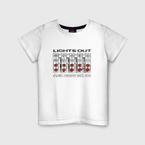 Детская футболка Lights out black / Белый – фото 1
