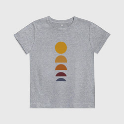 Футболка хлопковая детская Закат солнца, цвет: меланж
