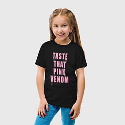 Футболка хлопковая детская Tasty that pink venom - blackpink, цвет: черный — фото 2