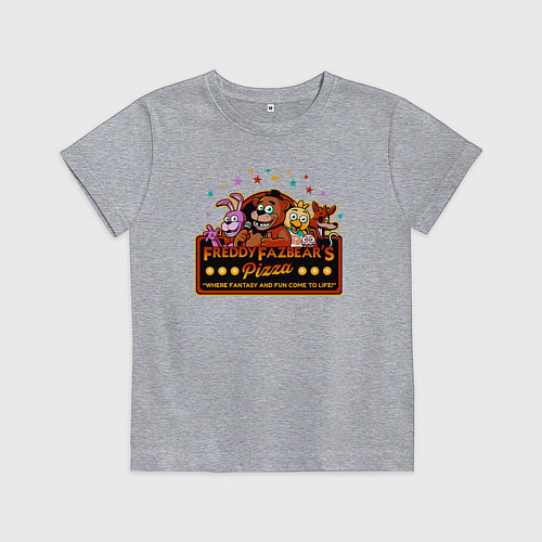 Детская футболка Пиццерия Фредди / Меланж – фото 1