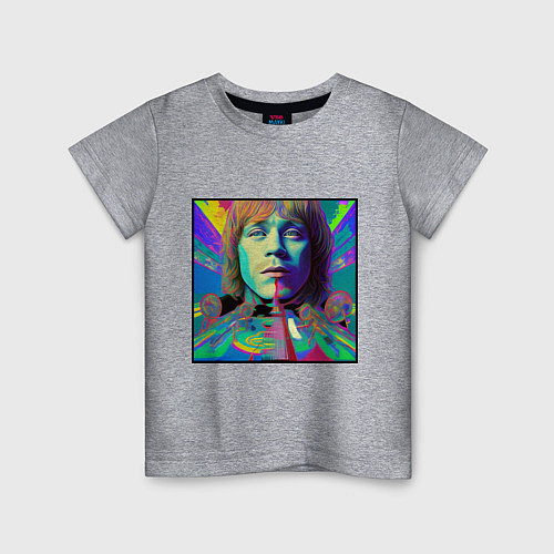 Детская футболка Brian Jones Glitch Modern Art / Меланж – фото 1