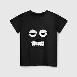 Детская футболка Unhappy tired emoji smile face