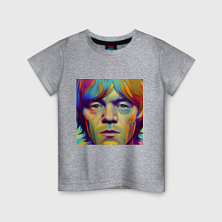 Футболка хлопковая детская Brian Jones Digital Portret, цвет: меланж