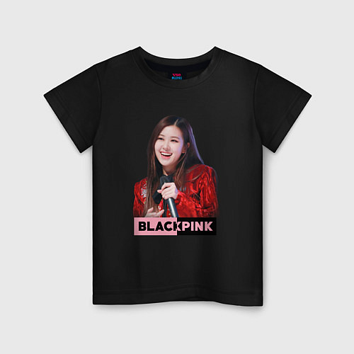 Детская футболка Rose Blackpink / Черный – фото 1