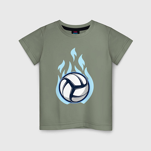 Детская футболка Blue fire ball / Авокадо – фото 1