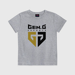 Футболка хлопковая детская Gen G Esports лого, цвет: меланж