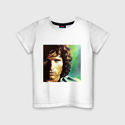 Детская футболка Jim Morrison One eye Digital Art / Белый – фото 1