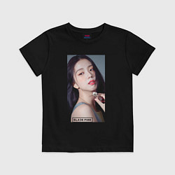 Футболка хлопковая детская Kim Jisoo, цвет: черный