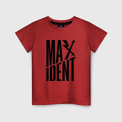 Футболка хлопковая детская Maxident - black - stray kids, цвет: красный