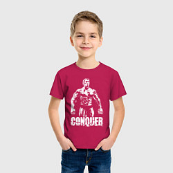 Футболка хлопковая детская Arnold conquer, цвет: маджента — фото 2