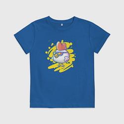 Футболка хлопковая детская Chicken with glasses - Chicken Gun, цвет: синий