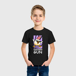 Футболка хлопковая детская Chicken Gun - Game, цвет: черный — фото 2