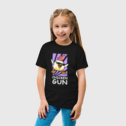 Футболка хлопковая детская Chicken Gun - Game, цвет: черный — фото 2