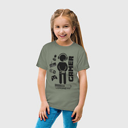 Футболка хлопковая детская Игроман, цвет: авокадо — фото 2