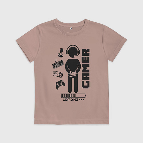 Детская футболка Игроман / Пыльно-розовый – фото 1