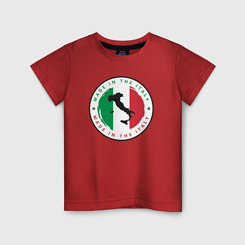 Детская футболка Сделан в Италии / Красный – фото 1