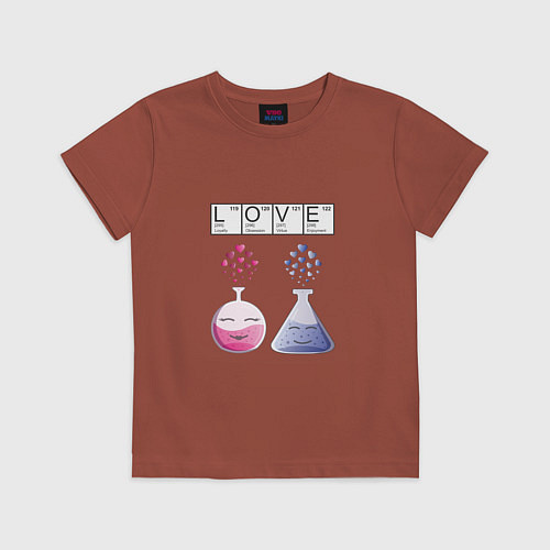 Детская футболка Химия любви / Кирпичный – фото 1