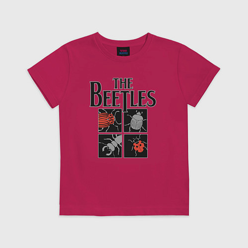 Детская футболка Beetles / Маджента – фото 1