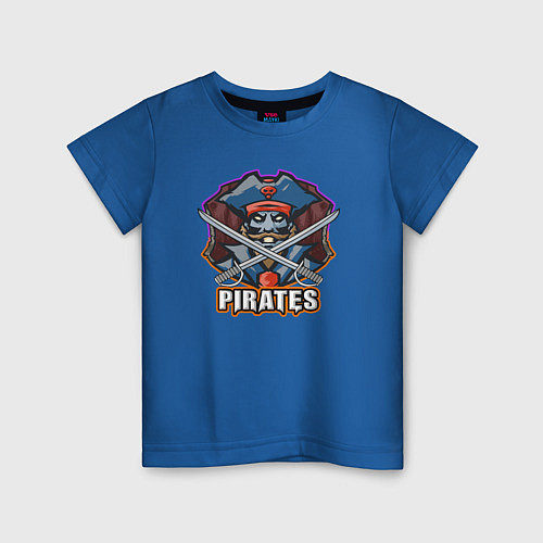 Детская футболка Pirates team / Синий – фото 1