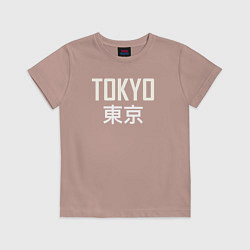 Футболка хлопковая детская Japan - Tokyo, цвет: пыльно-розовый