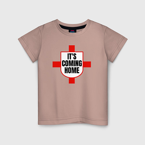 Детская футболка England coming home / Пыльно-розовый – фото 1