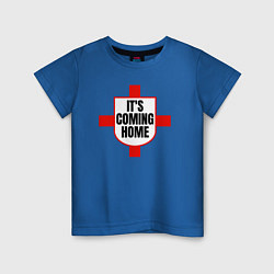 Футболка хлопковая детская England coming home, цвет: синий