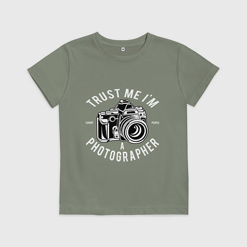 Детская футболка Photographer / Авокадо – фото 1