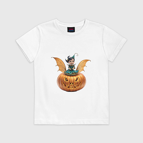 Детская футболка Фея и хэлоуин / Белый – фото 1